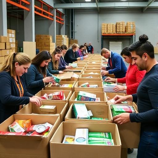 Camida team volunteering at food bank